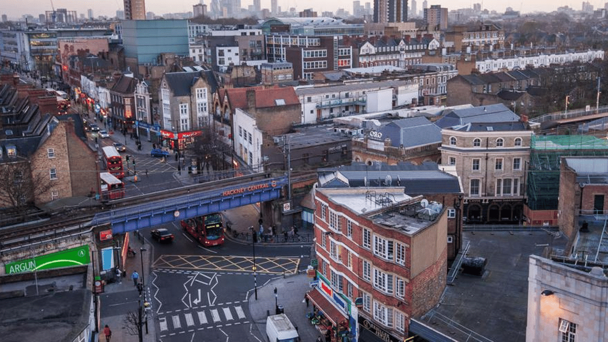 Hackney aerial shot