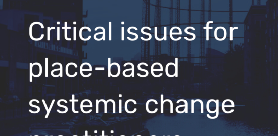 Critical issues for place-based systemic change practitioners